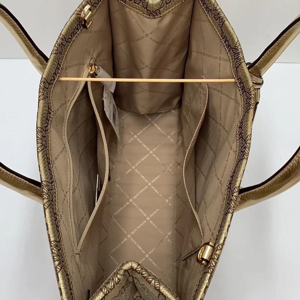 Michael Kors Medium Mirella EW Tote Bag Crossbody Shoulder Handbag PALE GOLD - Picture 8 of 16